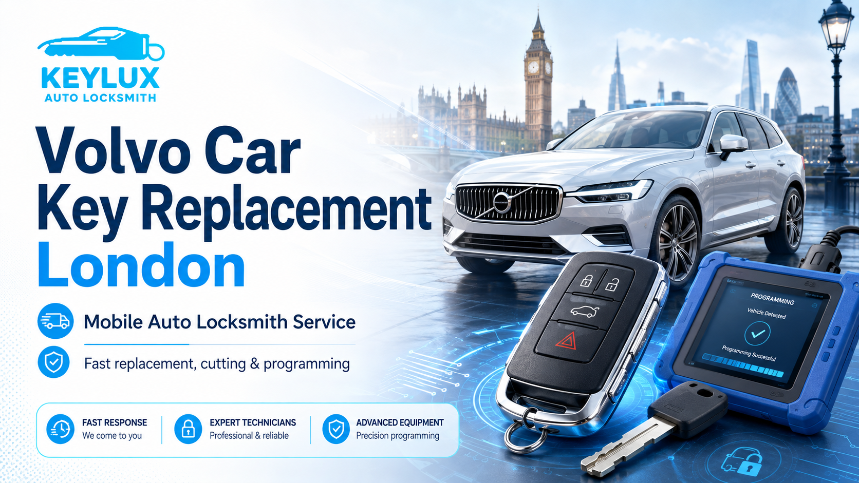 Volvo car key replacement locksmith in London